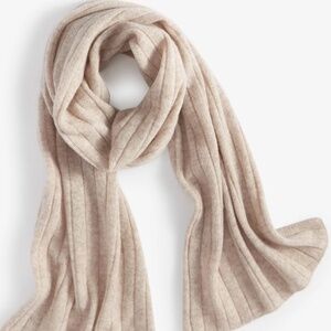 Charter Club Ribbed 100% Cashmere Scarf, Created for Macy's - beige
